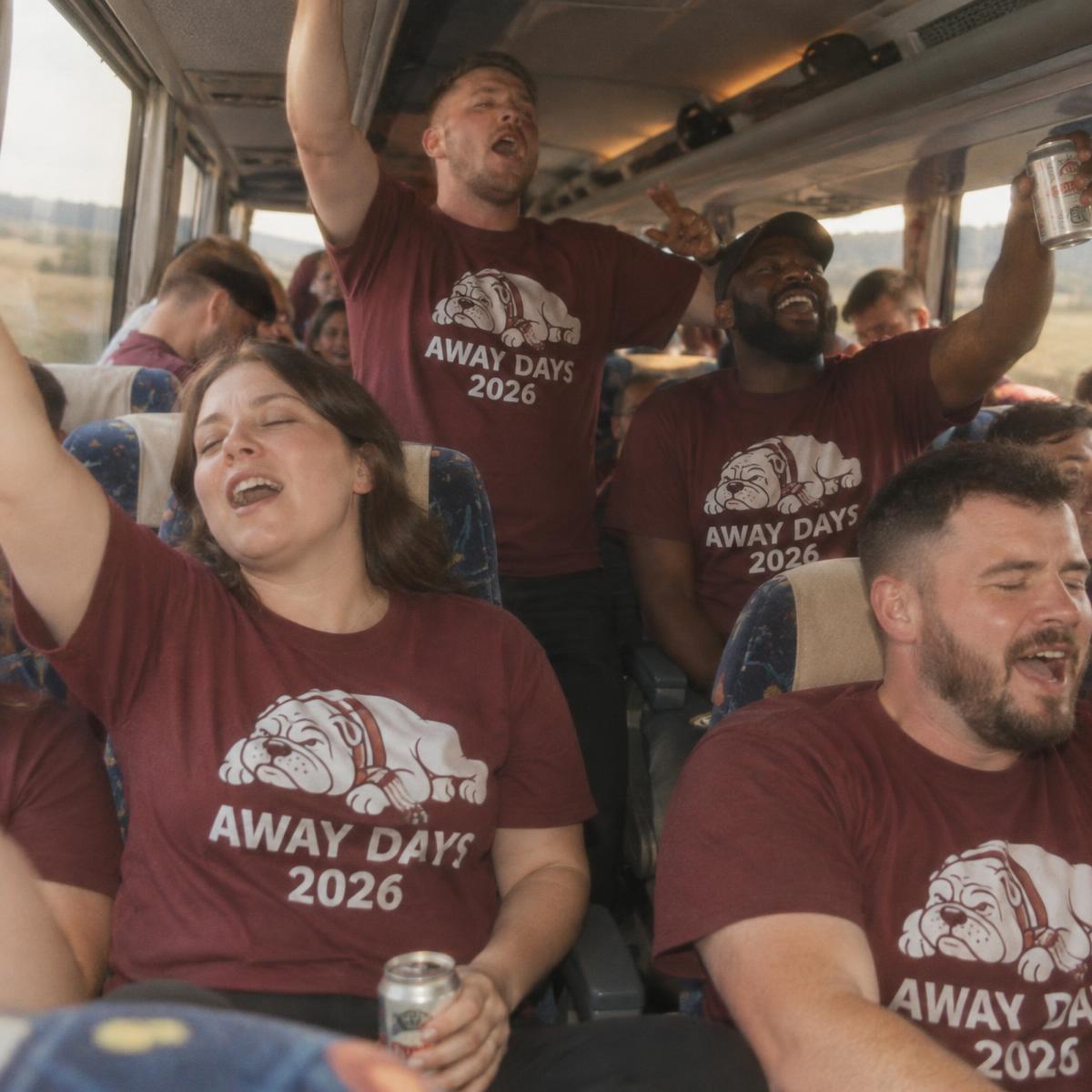 Away day crew crew in matching Away days 2026 merch