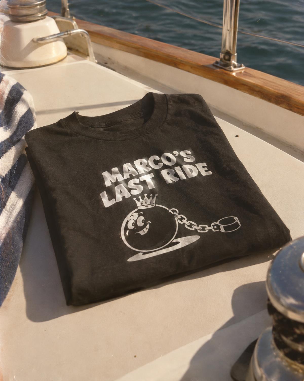 Marco's last ride merch piece for a stag do