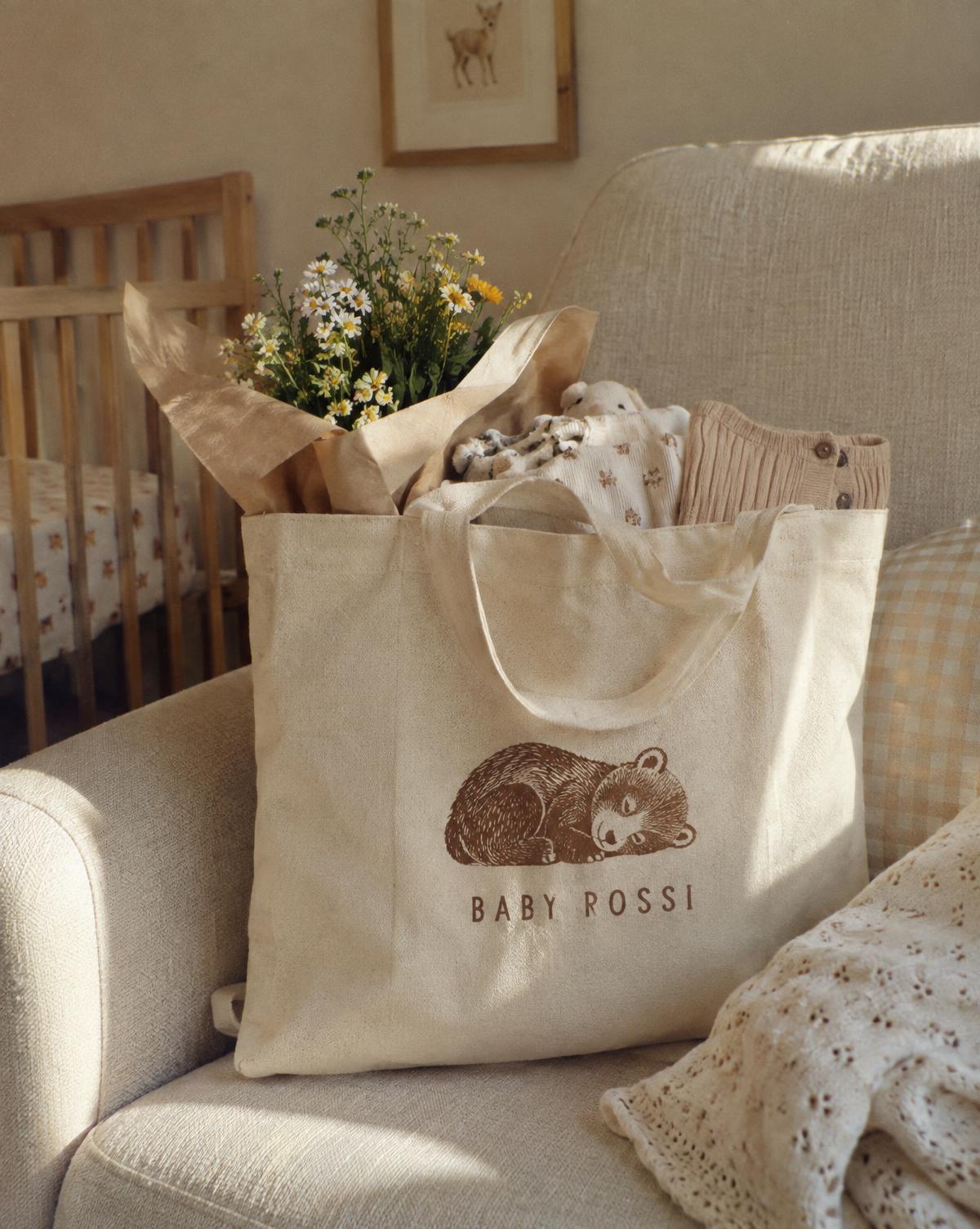 Baby Rossi merch piece for a baby shower