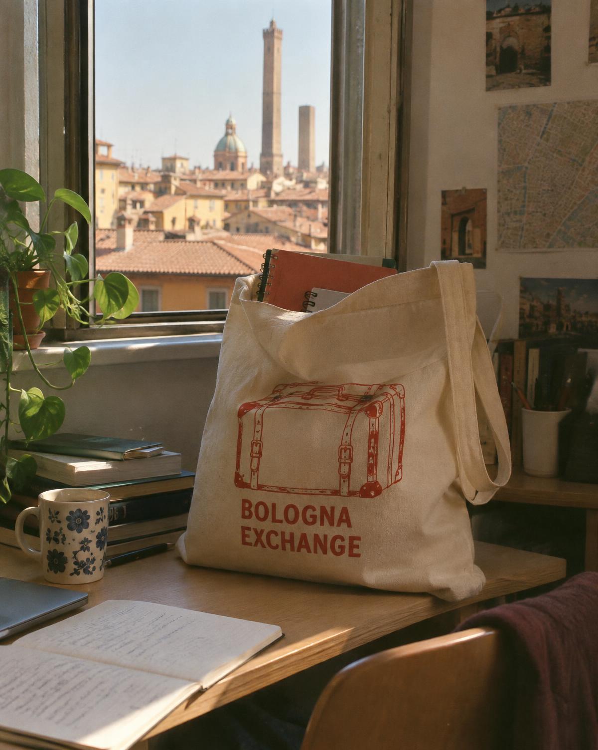 Bologna exchange merch piece for a erasmus