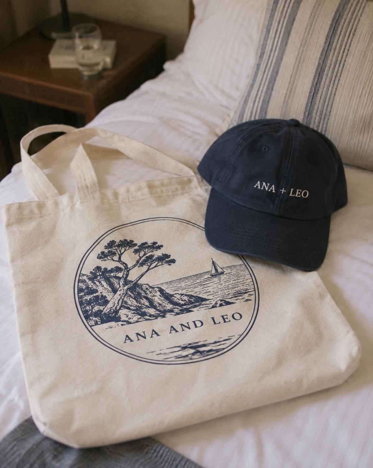 Ana and Leo merch piece for a wedding welcome bag