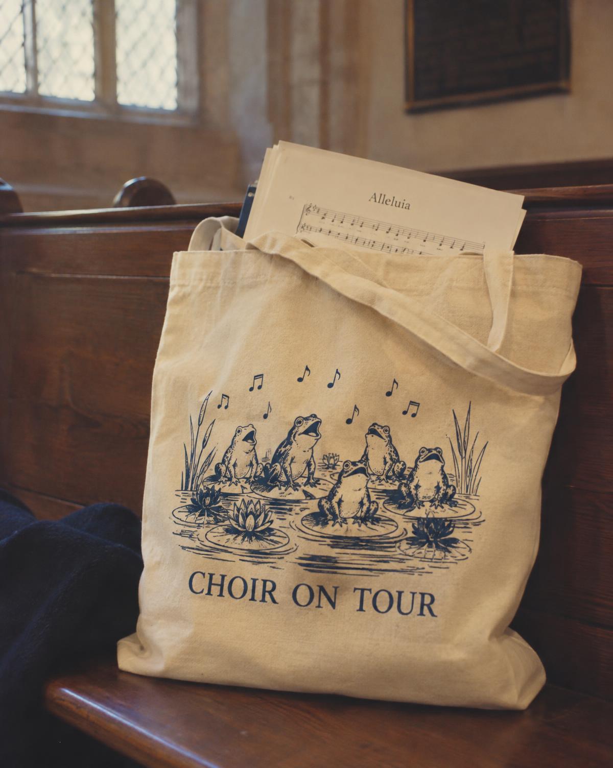 Choir on tour merch piece for a band or choir
