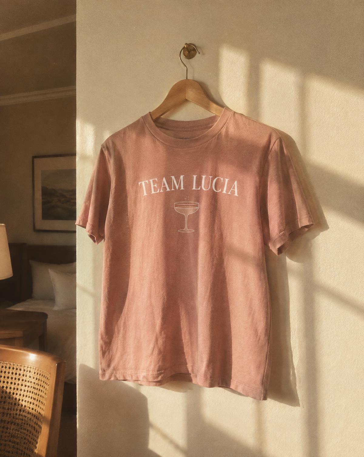 Team Lucia merch piece for a hen do