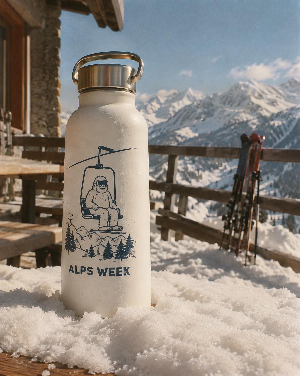 Alps week merch piece for a ski trip